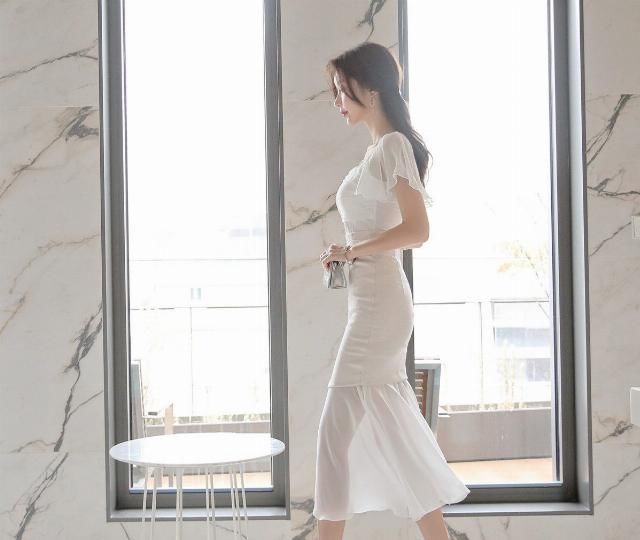  「透纱」孙允珠-清纯花蕾优雅透纱鱼尾裙鉴赏