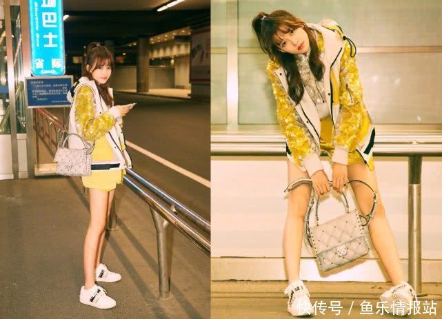 孙怡要上天了，穿“百家裙”来秀腿，这腿简直两米五