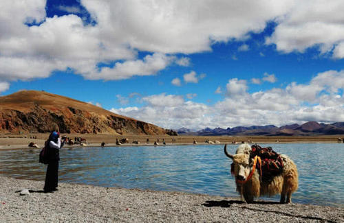 它是西藏最大的湖泊，也是世界上海拔最高的咸水湖，它就是纳木错