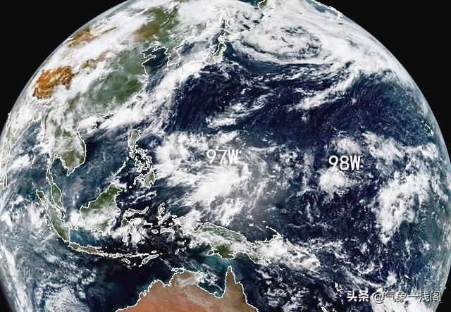 “双风暴”共舞或又来，一个或成强台风袭击这里，新胚胎97E诞生