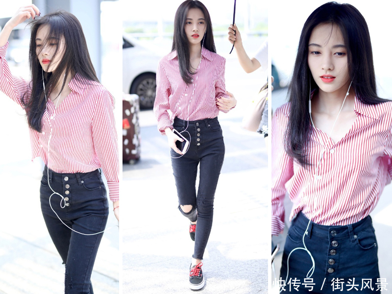 76斤的鞠婧祎穿紧身装，一双美腿像筷子，网友：瘦出名了！