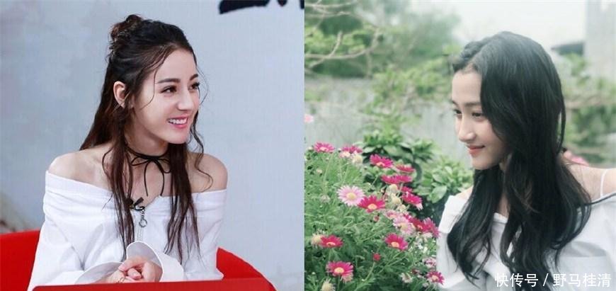 21岁关晓彤和26岁热巴同时撞衫, 一个美如女神, 一个却像路人!