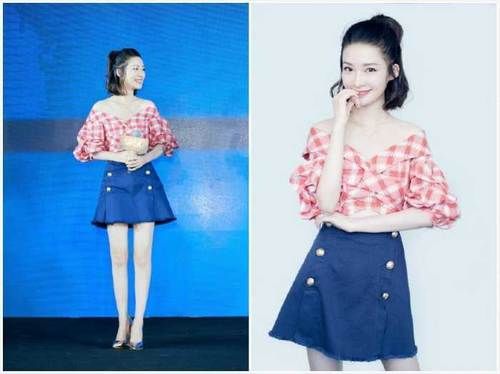 李沁羽绒服搭配牛仔衫? 一般人真驾驭不了, 网友: 好看的是腿
