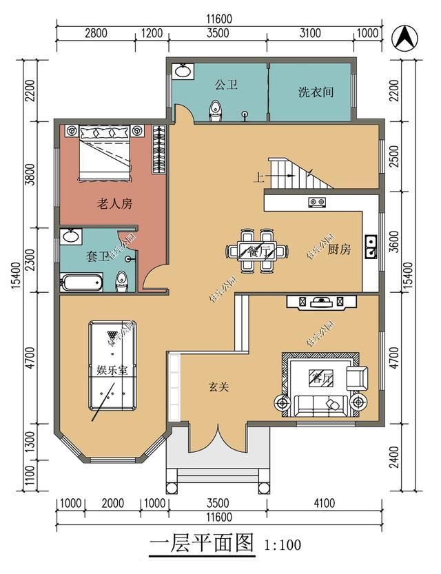  占地尺寸|回农村盖别墅，落地窗+挑空客厅就是漂亮，3套图纸倾心