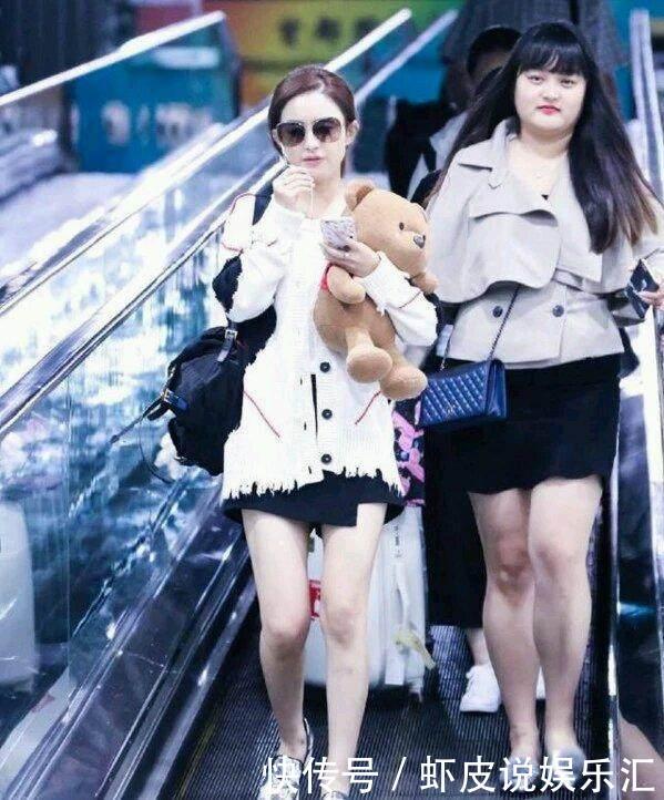 涂口红和不涂口红差距太大，热巴女神气质全无，赵丽颖被助理抢镜