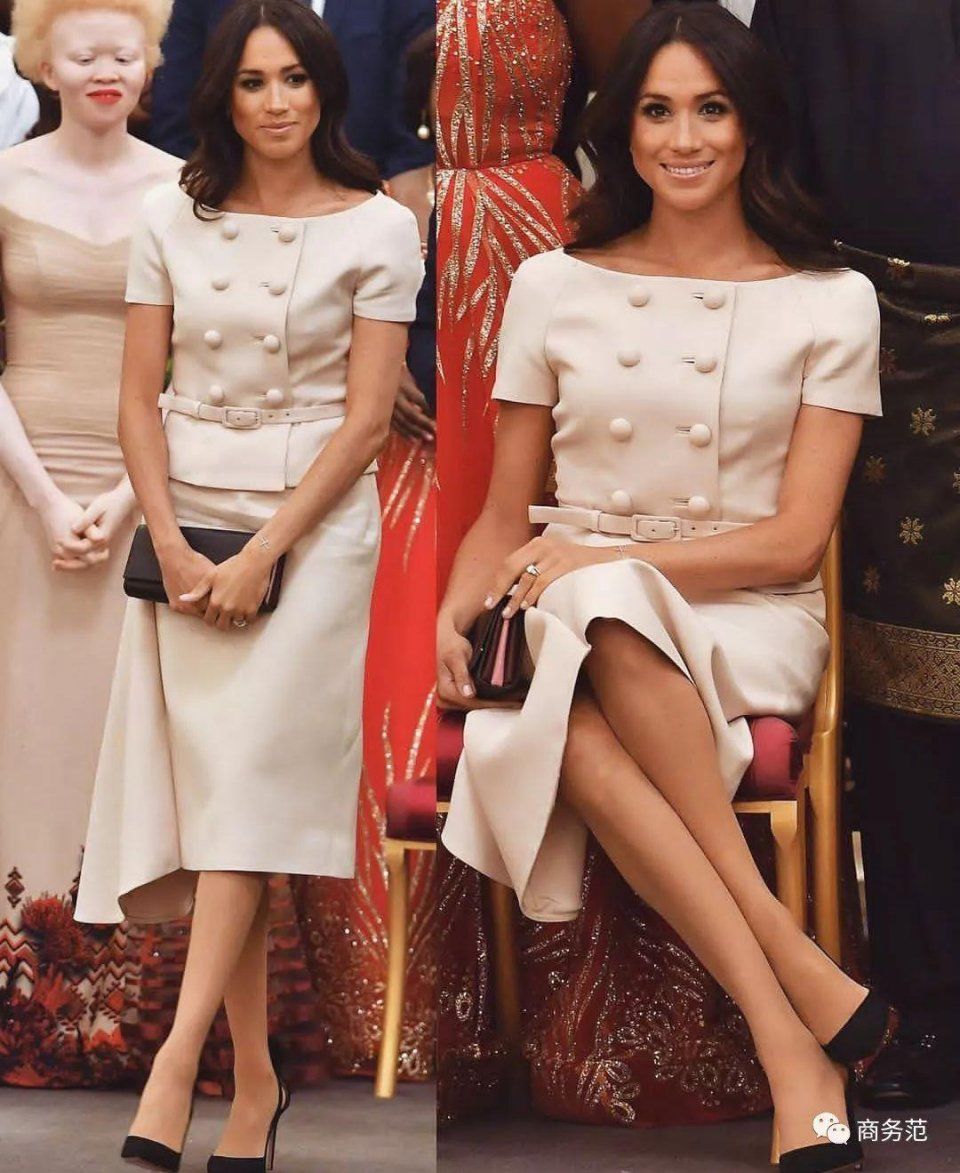 梅根花600万买衣服，坐姿被网友吐槽不合格，王妃太难当