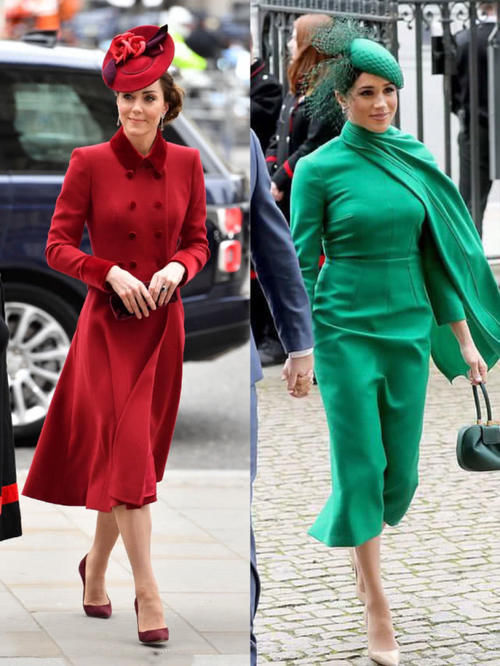 # 高度#凯特王妃旧衣重穿,配饰添高度,英王室四人最后合体亮相庆祝日