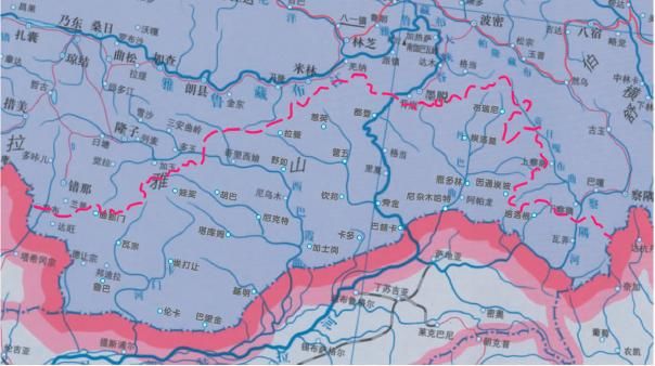 印度控制的中国藏南地区,地图应标传统地名