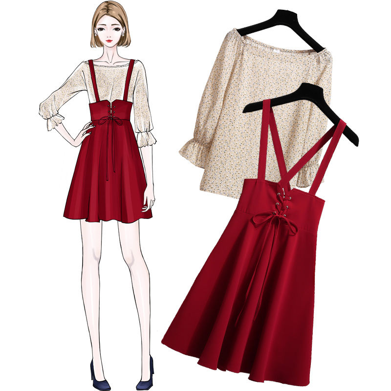 比连衣裙还洋气千倍的气质套装，配双乐福鞋，女人味特足