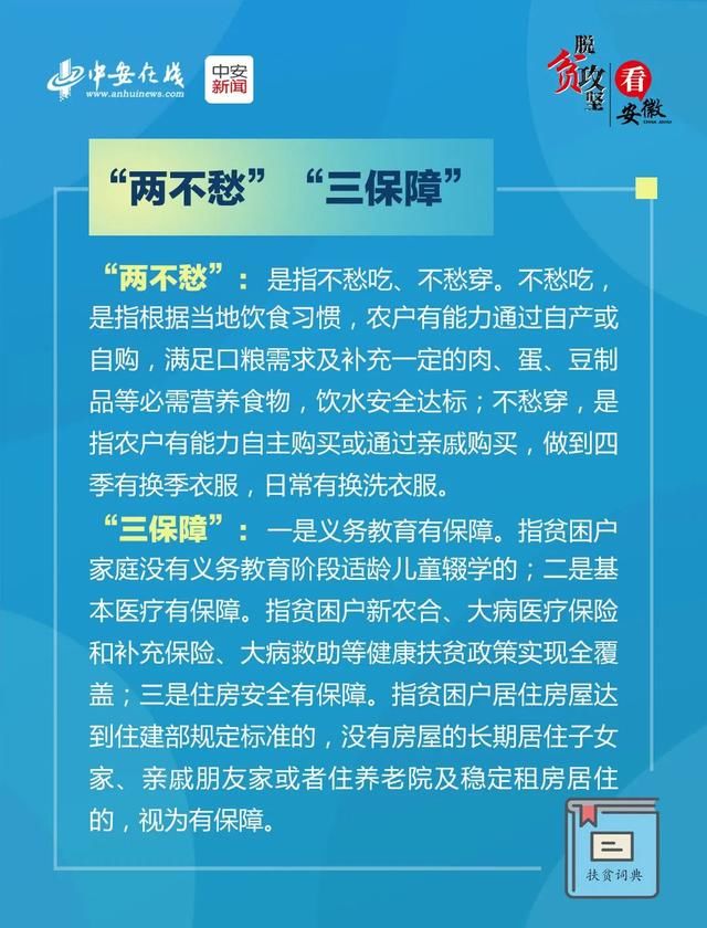  词典：涨知识！九张图带你读懂安徽“扶贫词典”