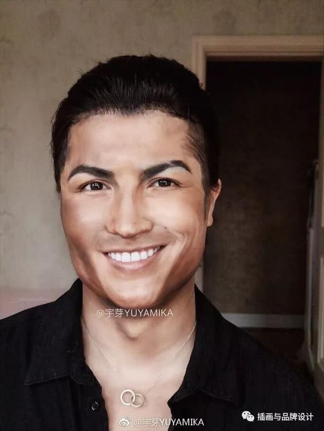 重庆妹子化妆技术太高超，原谅我不认识C罗了！