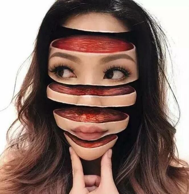 3D化妆技术，看到这样的妆容，是不是跟小编一样也吓了一大跳呢