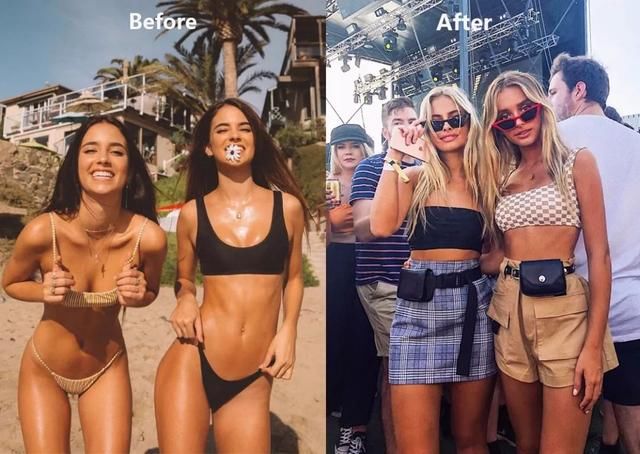 继睡衣外穿、内衣外穿后,泳衣外穿也不是那么难以接受了……