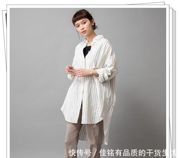  「春季造型」竖条纹衬衫的流行时尚造型，清爽显瘦的春季日系风穿搭分享