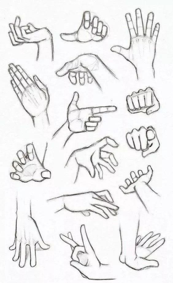  [素描]素描｜360度手部素描干货，值得你收藏！