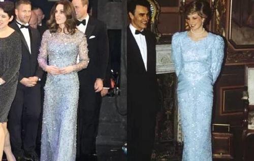 凯特王妃简直是婆婆的翻版！与她穿着很像，不过戴安娜更胜一筹！