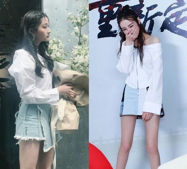 21岁关晓彤和26岁热巴同时撞衫，网友直呼女神和路人的区别