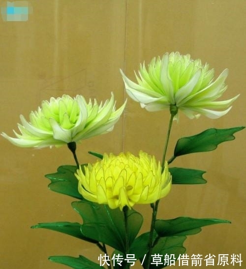 『插花』丝网花插花技术DIY菊花的制作方法