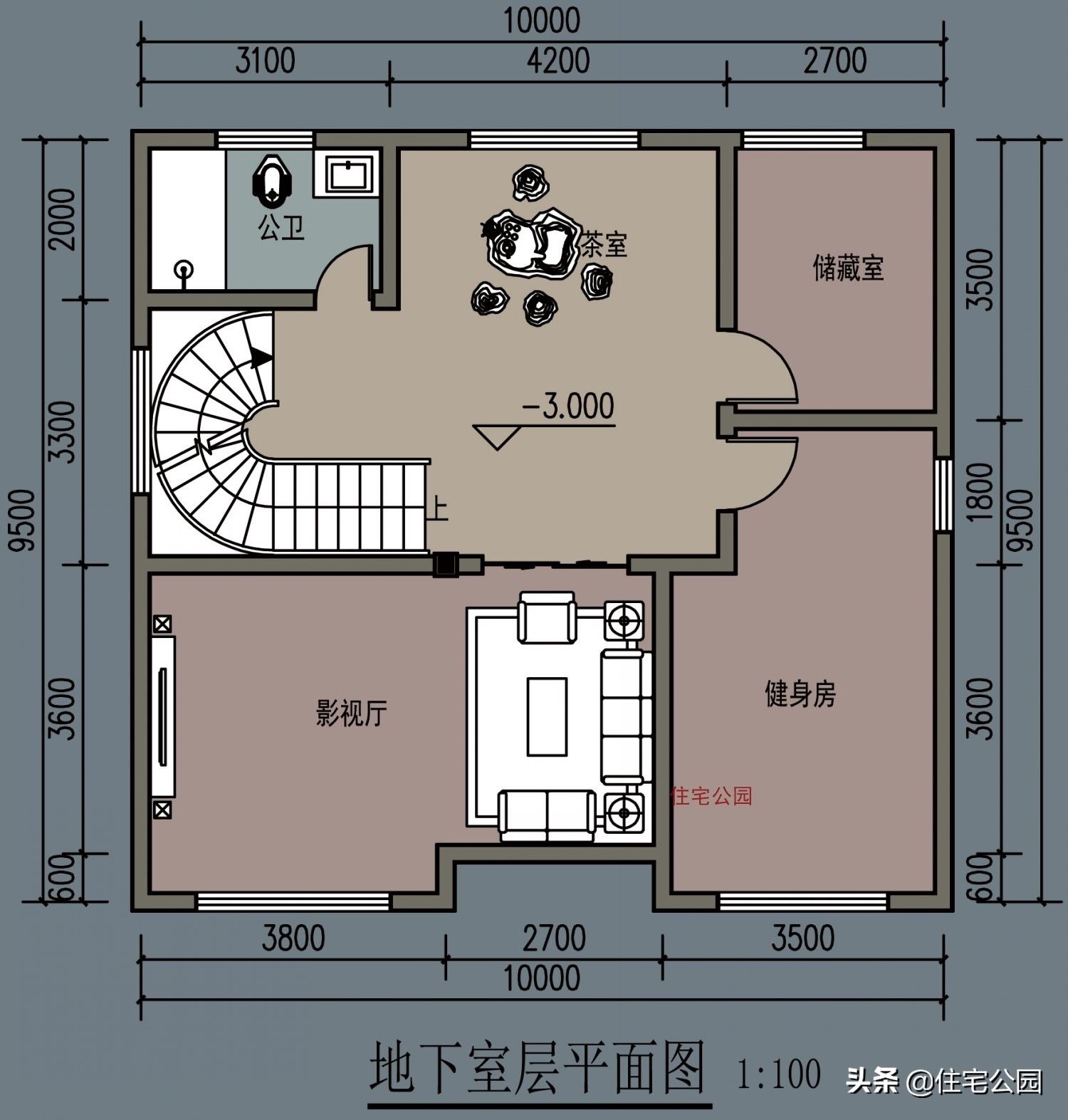 农村盖房若是没有院子，那还住什么人，10X9米大气3层别墅分享