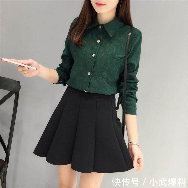 女人再笨也别穿打底裤 试试上衣+半身裙套装