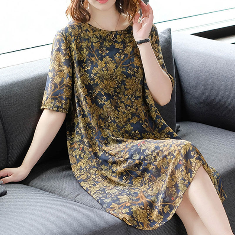 难怪婆婆一出手就是7件!这种妈妈裙62岁穿都显嫩，关键还不贵