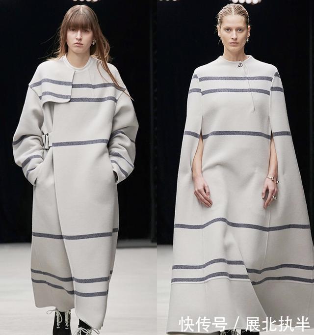  马克@法国夫人布丽吉特气质真好穿蓝色大衣亮肤色，走路都挽着马克龙