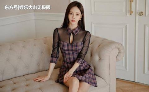  「长袖」街拍：月貌花容的小姐姐，一条粉色的长袖连衣裙，时尚清新靓丽美