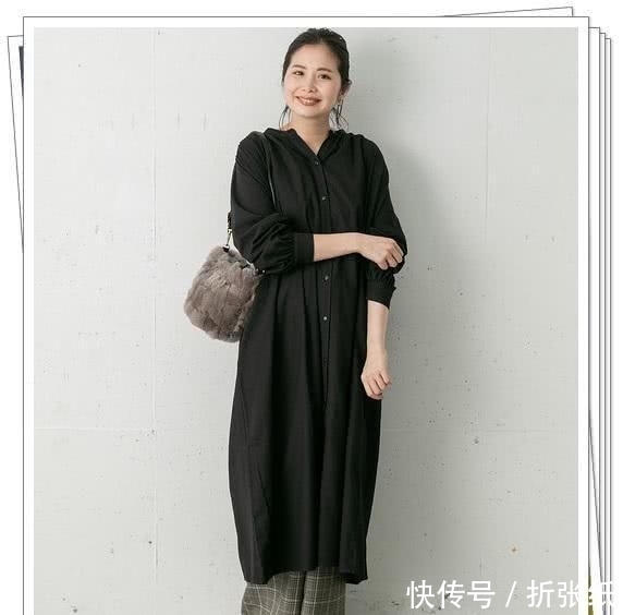  『春季造型』小黑裙别乱买！黑色衬衫连衣裙才更实用，24个春季日系造型示范