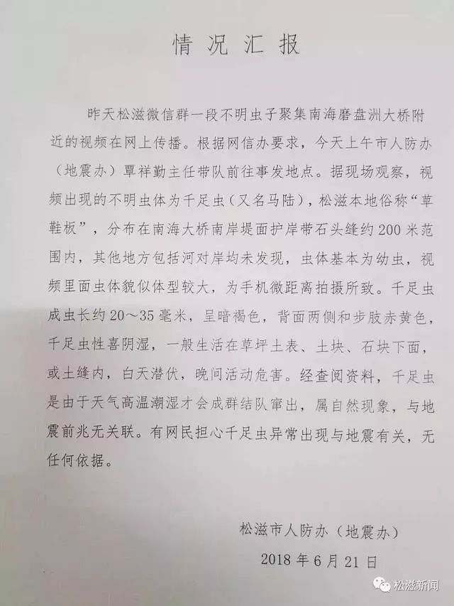 辟谣!湖北一地涌现大量虫子，专家:自然现象，与地震前兆无关