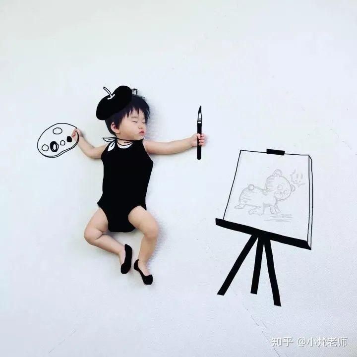  「作品」会画画的老爸把儿子画进了宫崎骏的作品，这才叫真正的“晒娃”！