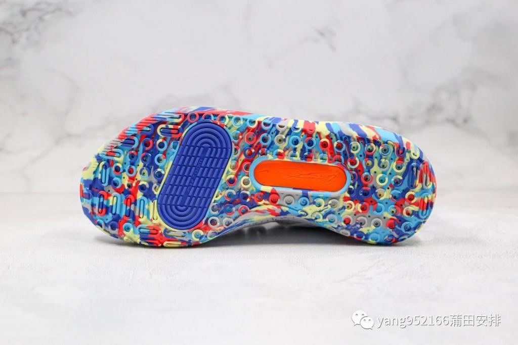  「Nike」耐克Nike KD13 EP杜兰特13代篮球鞋白彩虹配色