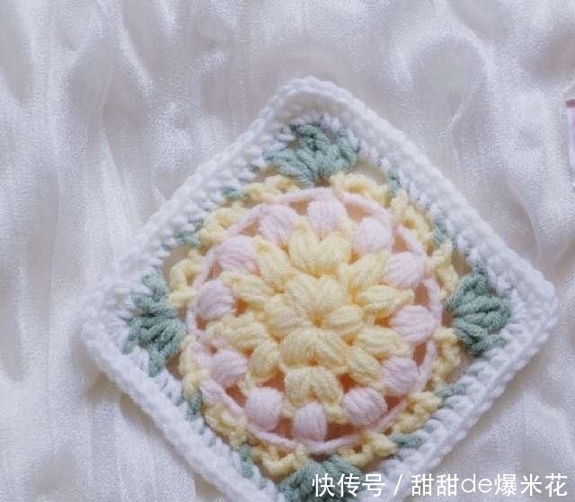  『钩针』多款四边形钩针花片，都有图解说明，喜欢就拿走