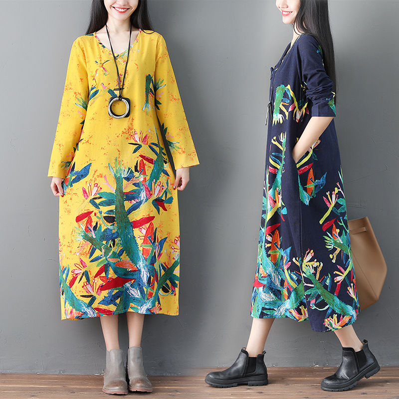 早秋还是有点热，体胖多汗的妈妈就喜欢穿棉麻装，清凉透气还时尚