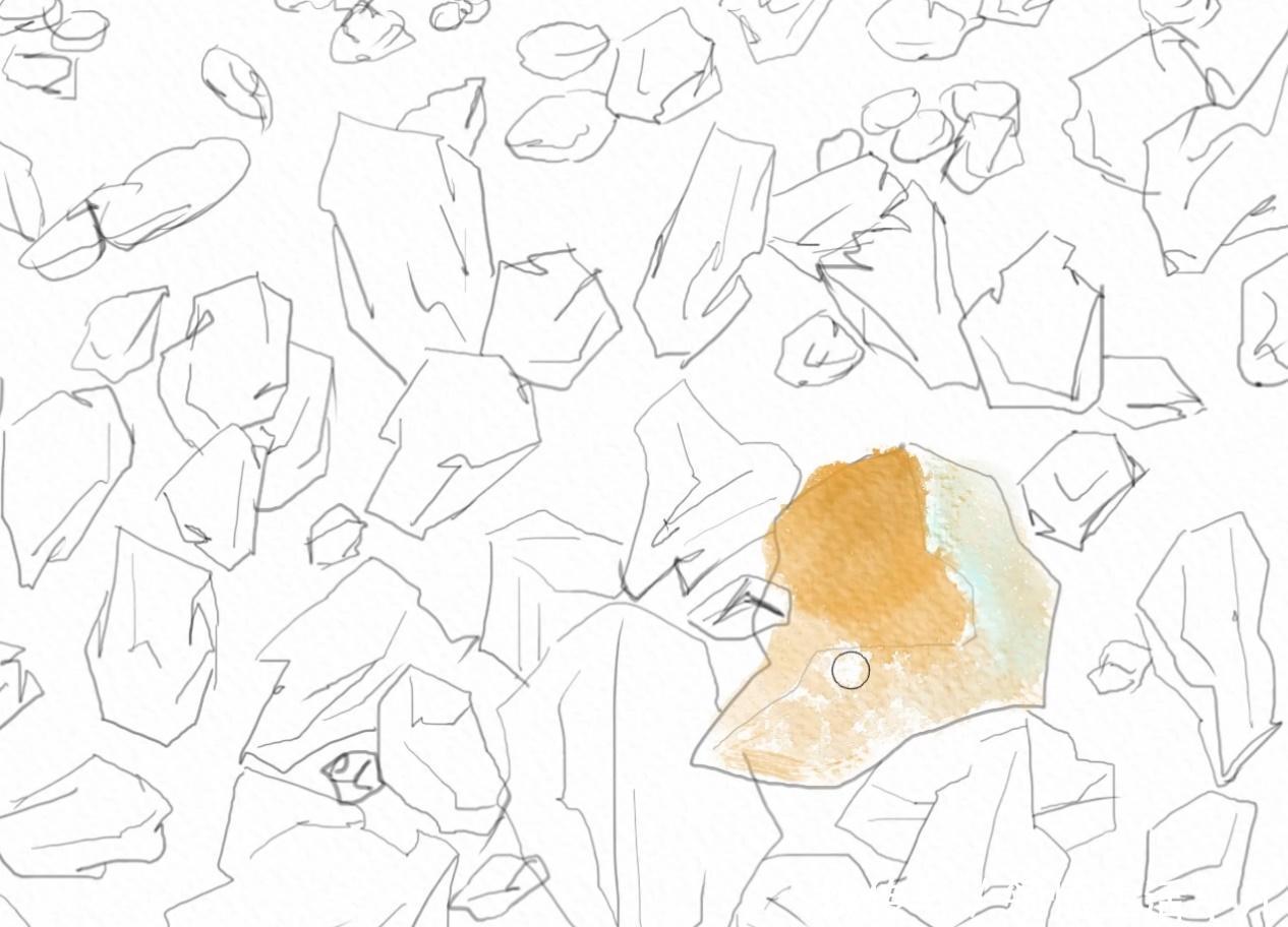 那海边石头的画法技巧分享