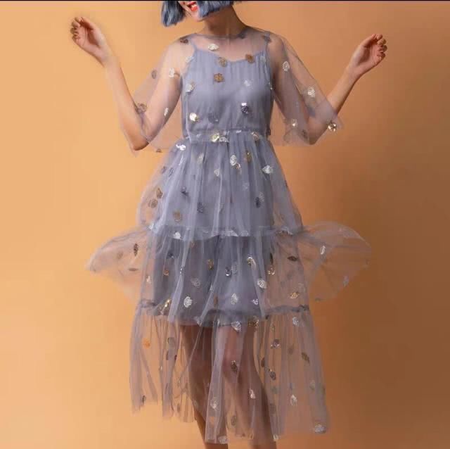 #仙女裙#春夏元气穿搭,超仙显瘦连衣裙,少女感满满,是心动的感觉!