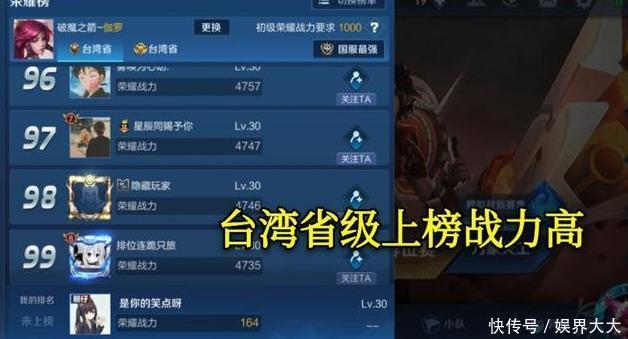  [时光]荣耀战区别定位台湾，英伦时光5000战力才上县级榜单，没有市级榜单