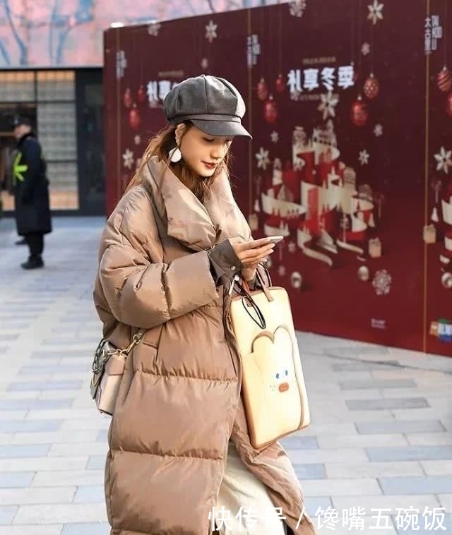 『羽绒大衣』长款羽绒服美女,不仅温暖,而且漂亮
