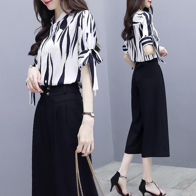 逛街一天未归，43岁老婆回来穿这阔腿裤衣服，美的让我目不转睛