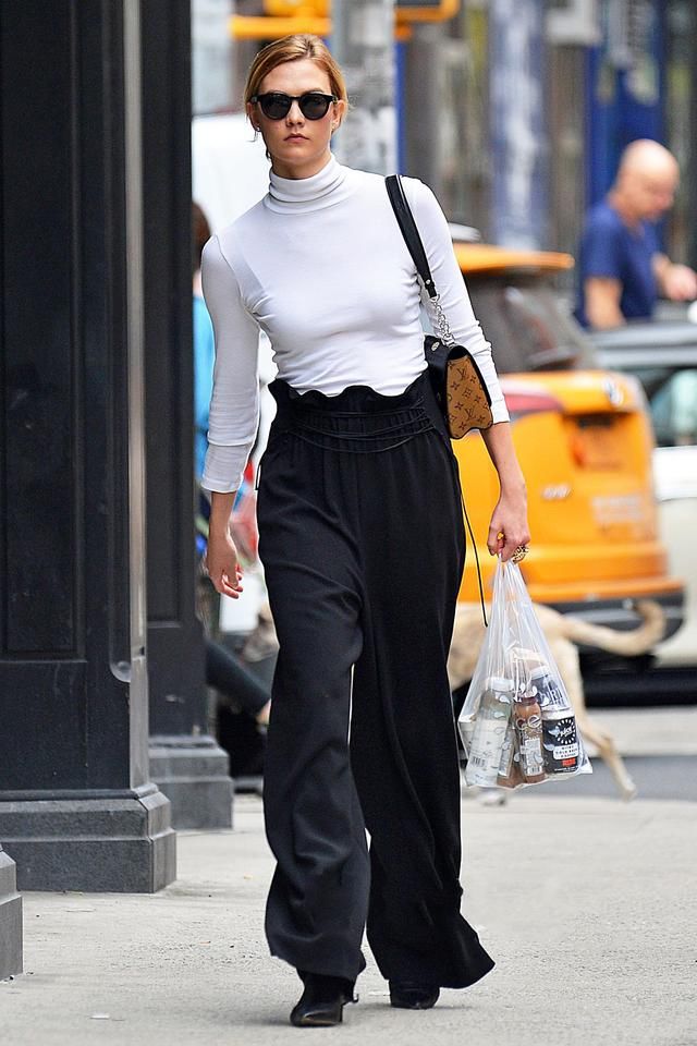 吊带阔腿裤秒杀牛仔裤，纸袋裤才是今秋最火的裤装！