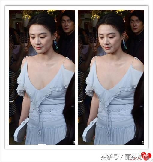 尴尬了!马思纯穿吊带深V裙超仙，网友:下身都勒出“五花肉”!