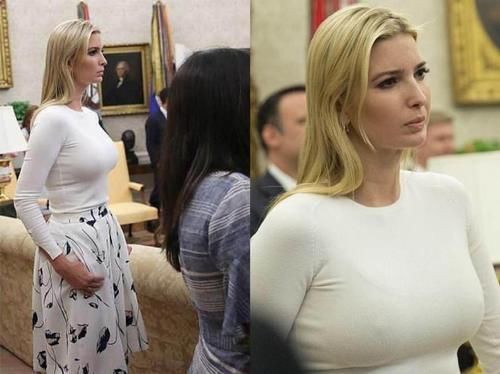 川普女儿穿着人手一件的白衬衫开会竟超显大牌，不愧曾是世界名模