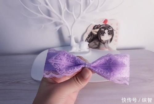 蝴蝶结@小公主蕾丝蝴蝶结发箍自己做,比买的还漂亮