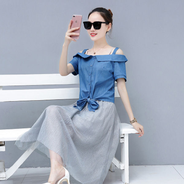 没到1米6的老婆把高跟鞋扔了，穿这样短套装，搭平底鞋也显高