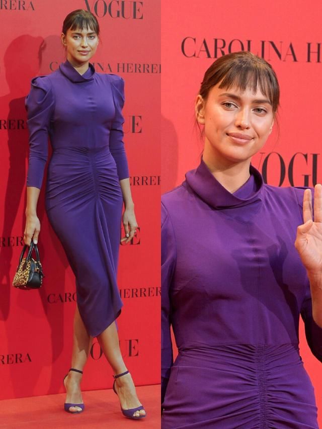 “内衣皇后”伊莉娜打扮土气风采不再，太壮了，裙子像硬塞进去的