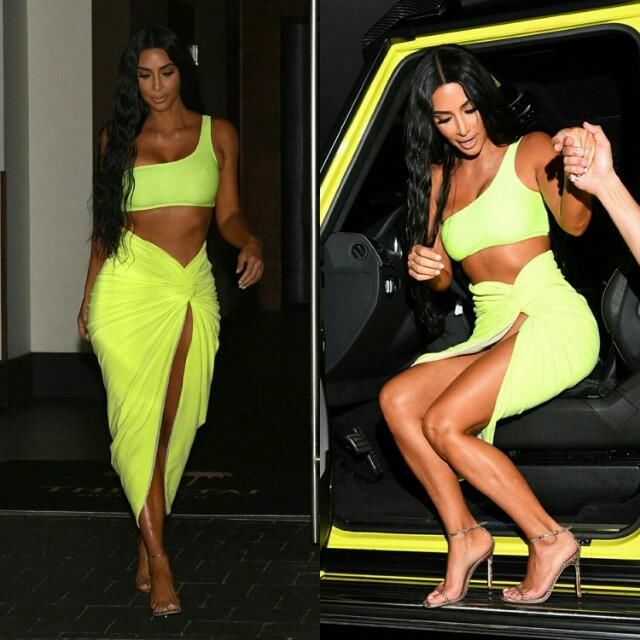 卡戴珊要走清新路线了？瘦到屁股都快没了，穿紧身包臀裙都没用啊