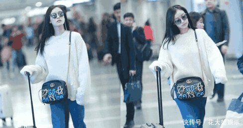 都以为换了眉型的杨紫美了 巴黎一回来却穿起前年流行的毛衣