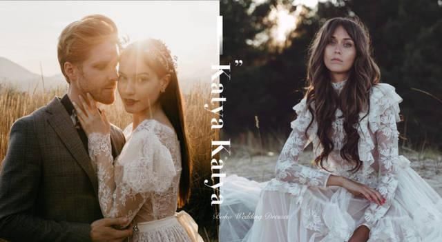  【Katya】Boho Wedding Dresses：提点新娘性格的迷人多面性，英国婚纱品牌Katya Katya