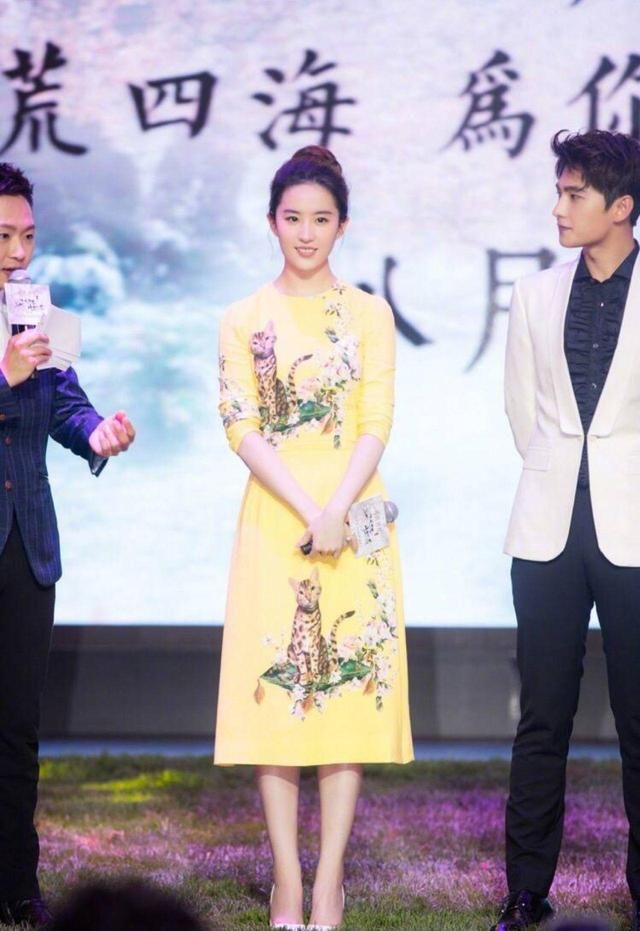 看到刘亦菲这么穿,微胖小伙伴们可以凹起来喽