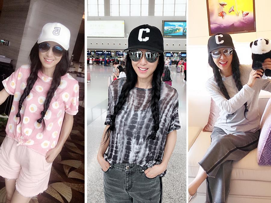 63岁米雪要逆天？穿刺绣连衣裙减龄不够，还扎了少女系的丸子头