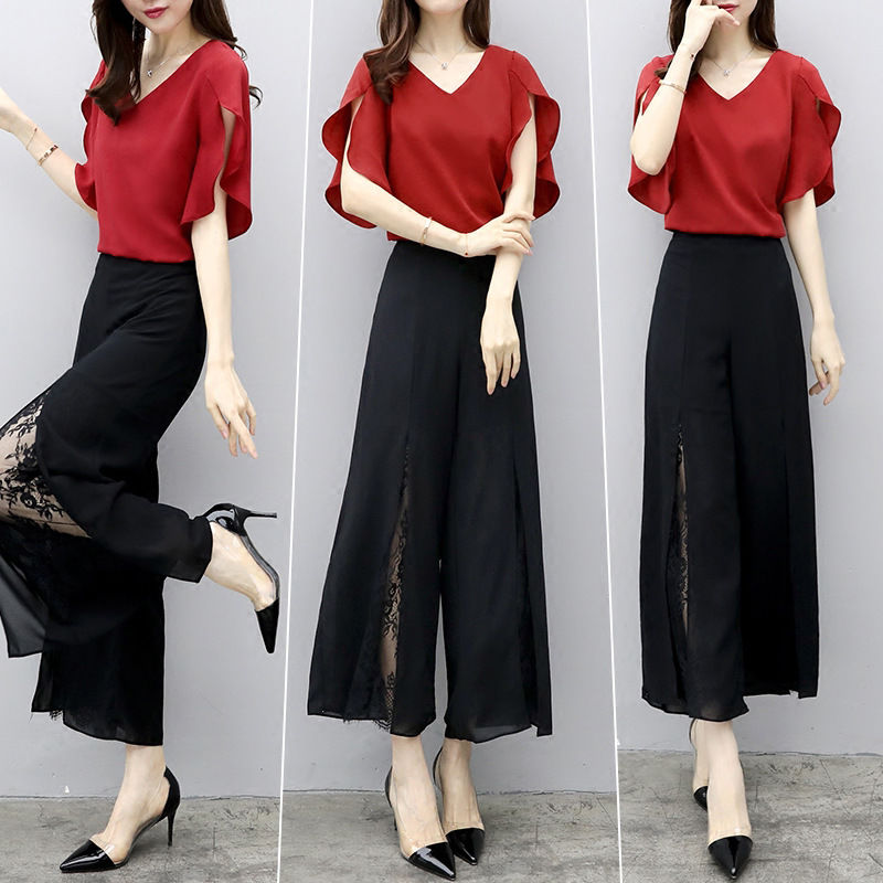 7080后女人,不缺钱的话!入秋建议买件“阔腿裤套装”,美~